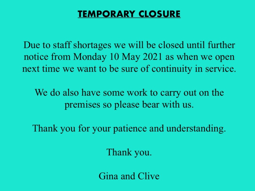 Temporary Closure Temporary Closure