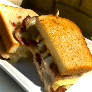 Toastied Bacon Brie & Cranberry Sandwich