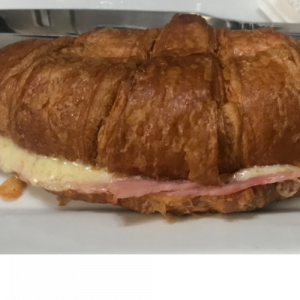 Croissant filled with Cheddar Cheese and Ham