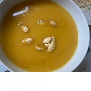 Pumpkin and Lentil soup